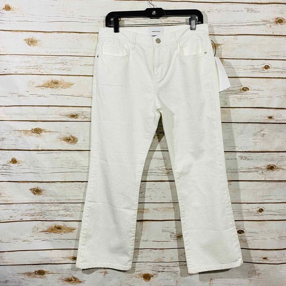 CURRENT / ELLIOTT Women's White Raw Hem Ankle Crop Jeans Size 29 (retail $228)